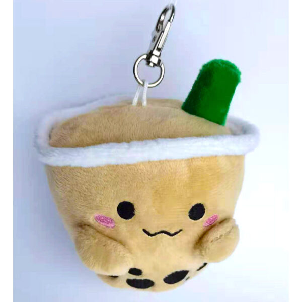 Cute Little Hand Milk Tea Cup Plush Pendant Milk Tea Keychain