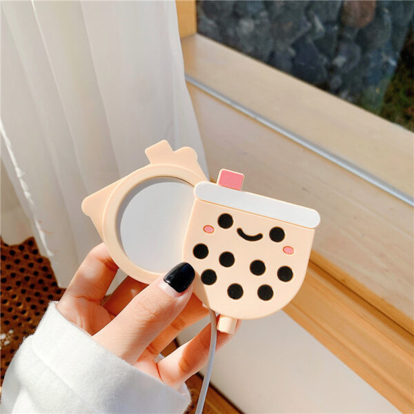 Boba Pearl Milk Tea Cup Protective Sleeve Cover Compatible with Apple MagSafe Wireless Charger