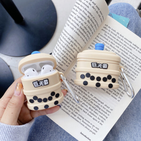 Boba Pearl Milk Tea Bottle AirPods Case Compatible with AirPods 1 and 2