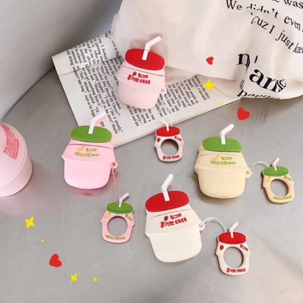 Fruit Milk Tea AirPods Case Compatible with AirPods 1 and 2