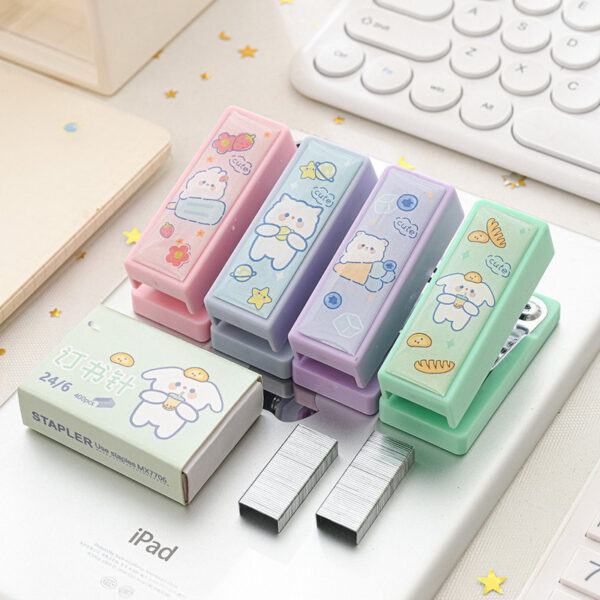Portable Cute Cartoon Mini Stapler Set