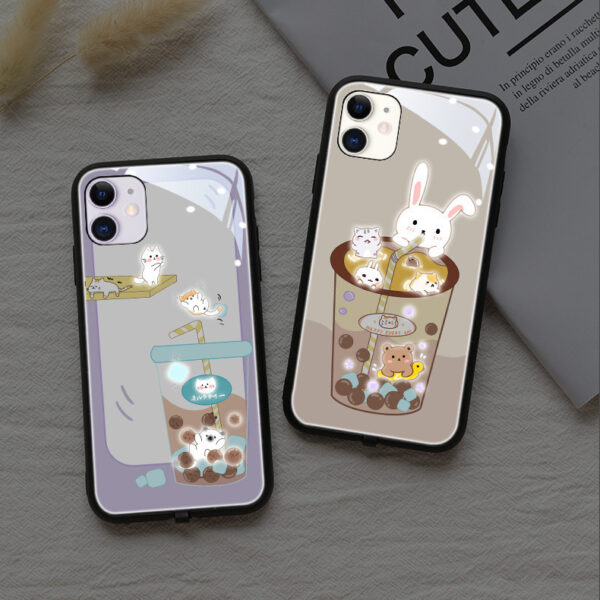 Call Light Phone Case Compatible with iPhone Boba Pearl Milk Tea